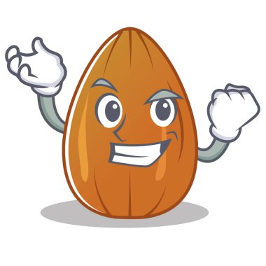 Başarılı badem fındık karakter karikatür