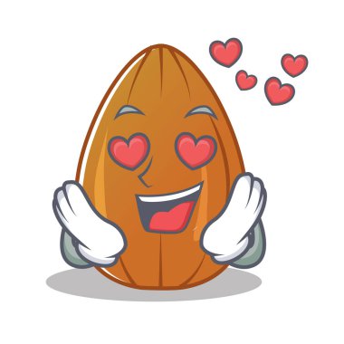 Aşk badem fındık karakter karikatür