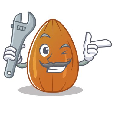 Mekanik badem fındık karakter karikatür