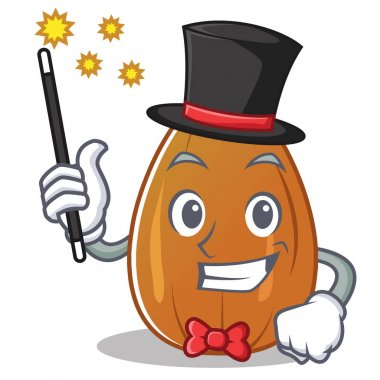 Sihirbaz badem fındık karakter karikatür