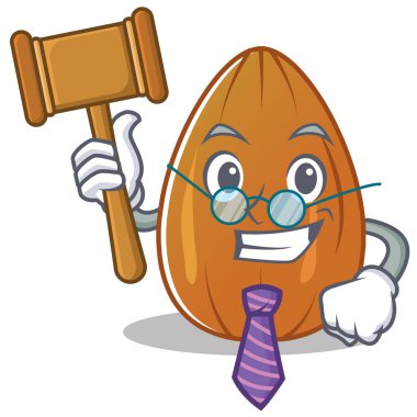 Yargıç badem fındık karakter karikatür