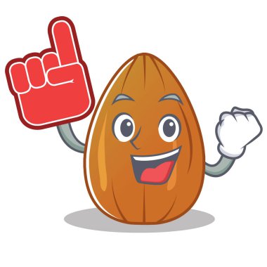 Köpük parmak badem fındık karakter karikatür