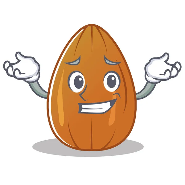 Menggiling karakter almond nut - Stok Vektor