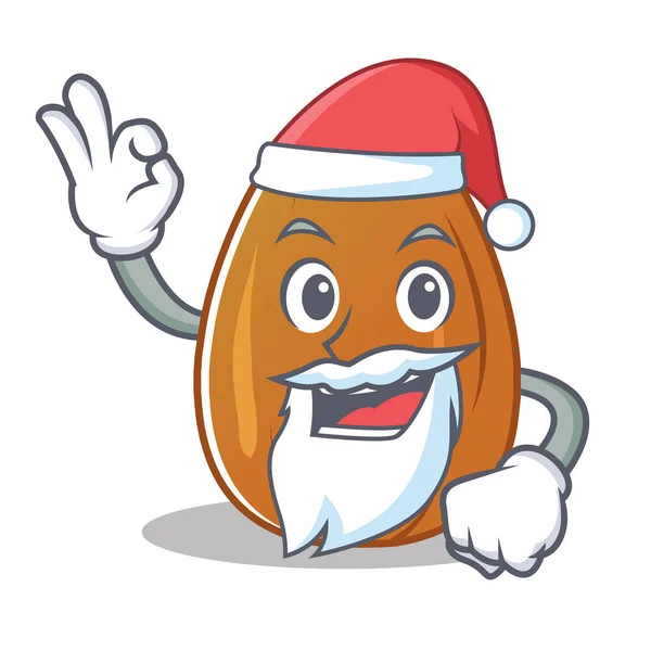 Santa Almendra personaje de dibujos animados — Vector de stock