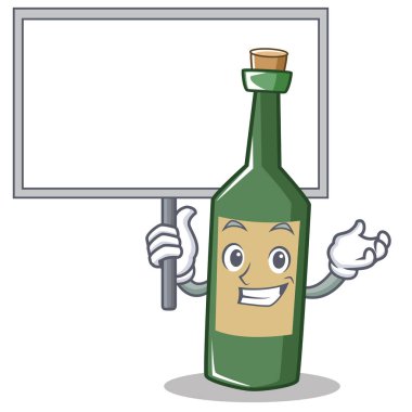 Pano şarap şişesi karakter karikatür getirmek