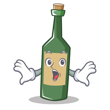 Sürpriz şarap şişesi karakter karikatür