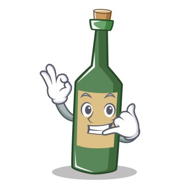 Bana şarap şişesi karakter karikatür de