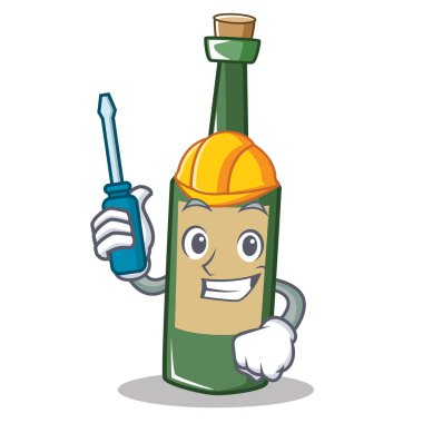 Otomotiv şarap şişesi karakter karikatür