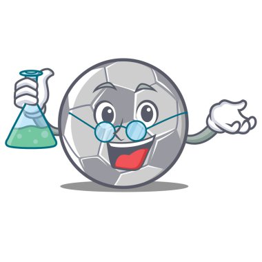 Profesör futbol karakter karikatür tarzı