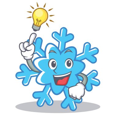 Bir fikir kar tanesi karakter karikatür tarzı var