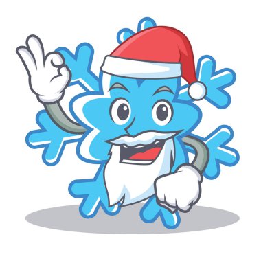 Santa kar tanesi karakter karikatür tarzı