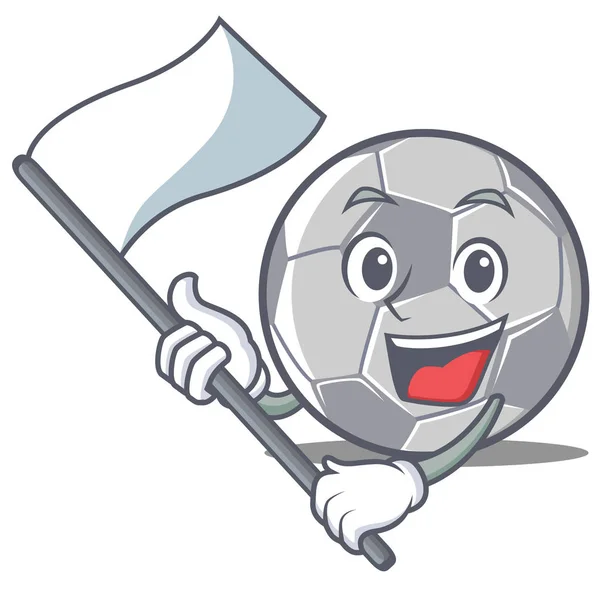 S vlajkou fotbalový znak kreslený styl — Stockový vektor