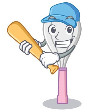 Oyun beysbol çırpma teli karakter karikatür tarzı