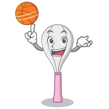 Basketbol çırpma teli karakter karikatür tarzı ile