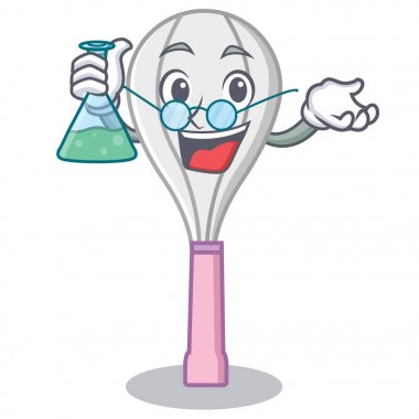 Profesör çırpma teli karakter karikatür tarzı