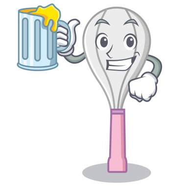 Suyu çırpma teli karakter karikatür tarzı ile