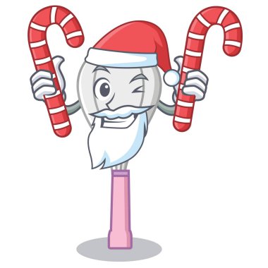 Santa şeker çırpma teli karakter karikatür tarzı ile