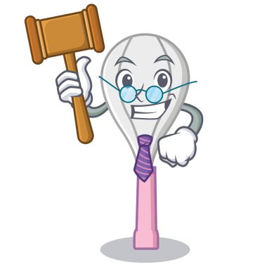 Yargıç çırpma teli karakter karikatür tarzı