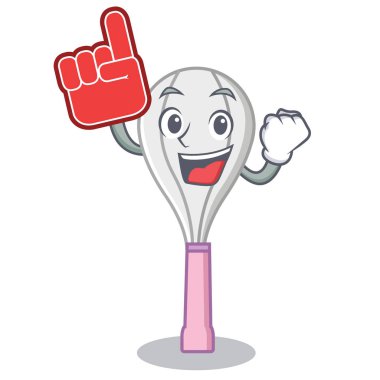 Köpük parmak çırpma teli karakter karikatür tarzı