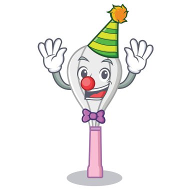 Palyaço çırpma teli karakter karikatür tarzı