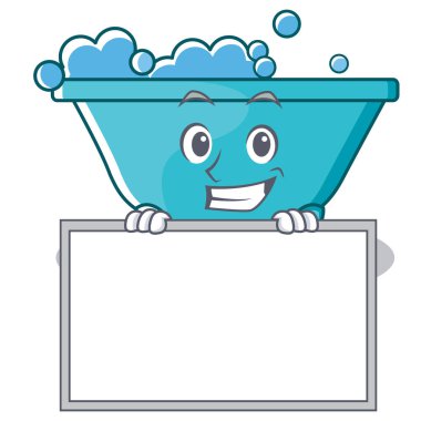 Yönetim Kurulu küvet karakter karikatür tarzı ile sırıtarak