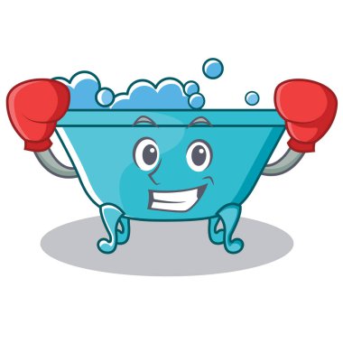 Boks küvet karakter karikatür tarzı