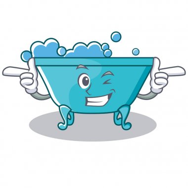 Wink küvet karakter karikatür tarzı