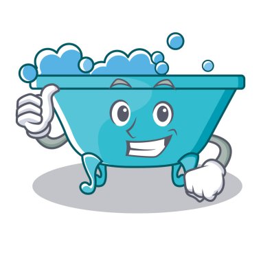 Küvet karakter karikatür tarzı Yaşasın