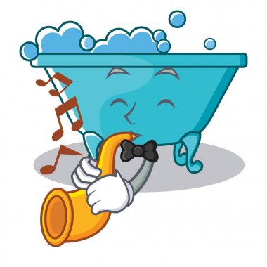 Trompet küvet karakter karikatür tarzı ile