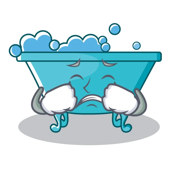 Pleurer style personnage de baignoire dessin animé — Image vectorielle