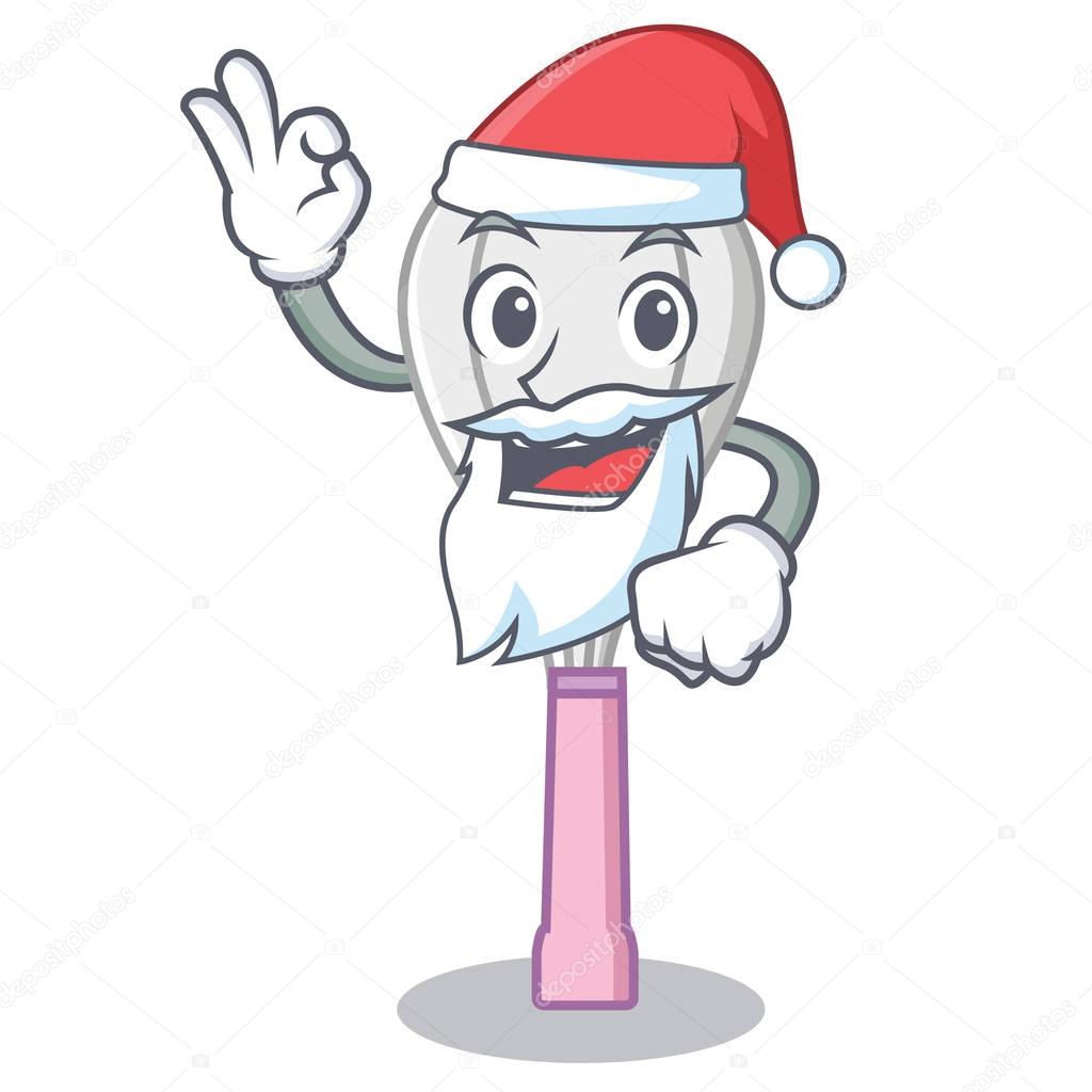 Santa whisk character cartoon style