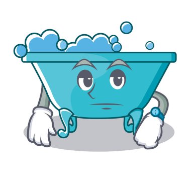 Küvet karakter karikatür tarzı bekliyor