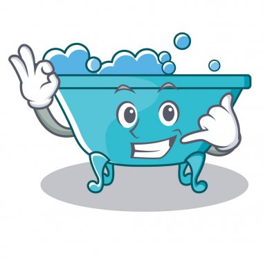 Küvet karakter karikatür tarzı beni ara