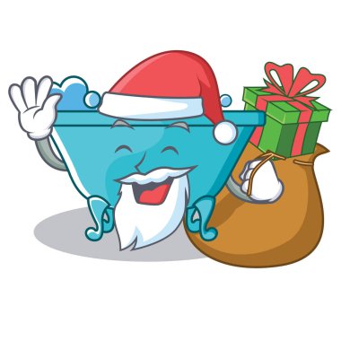 Noel Baba hediye küvet karakter karikatür tarzı ile