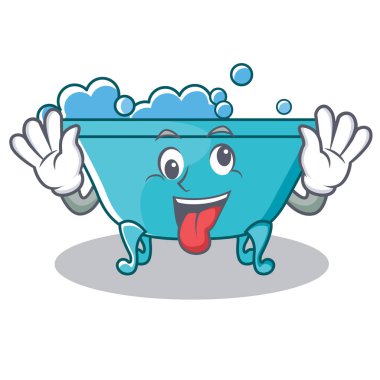 Deli küvet karakter karikatür tarzı