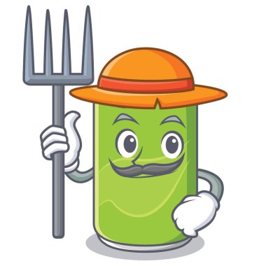 Çiftçi meşrubat karakter karikatür