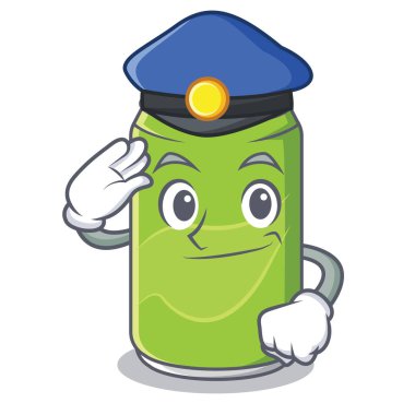 Polis meşrubat karakter karikatür