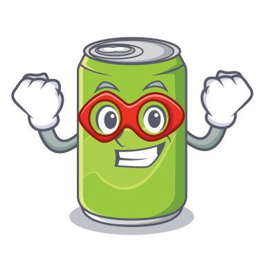 Süper kahraman meşrubat karakter karikatür