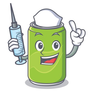 Hemşire meşrubat karakter karikatür