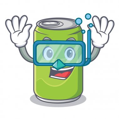 Dalış meşrubat karakter karikatür