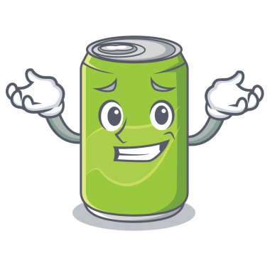 Sırıtan meşrubat karakter karikatür