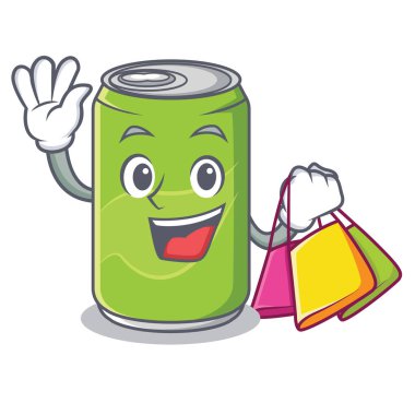 Alışveriş meşrubat karakter karikatür