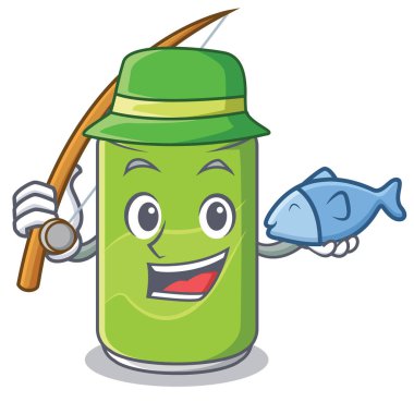 Meşrubat karakter karikatür Balık tutma