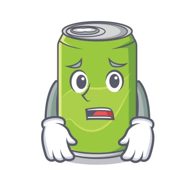 Korkarım meşrubat karakter karikatür