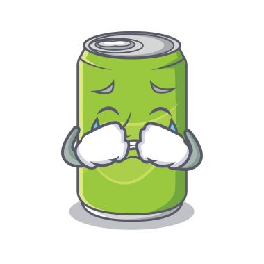 Meşrubat karakter karikatür ağlıyor