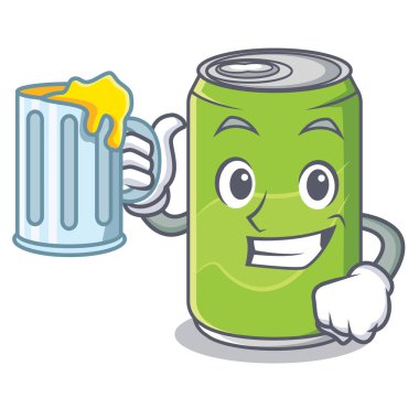 Suyu meşrubat karakter karikatür ile