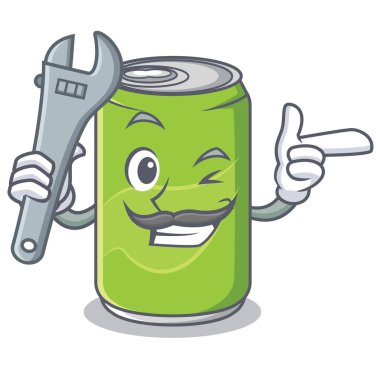 Mekanik meşrubat karakter karikatür