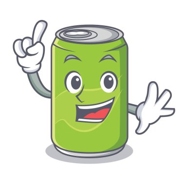 Parmak meşrubat karakter karikatür