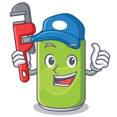 Tesisatçı meşrubat karakter karikatür