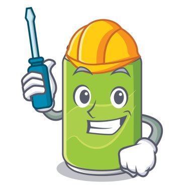 Otomotiv meşrubat karakter karikatür